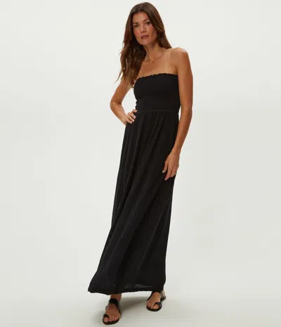 Michael Stars Bahia Smocked Dress In Black