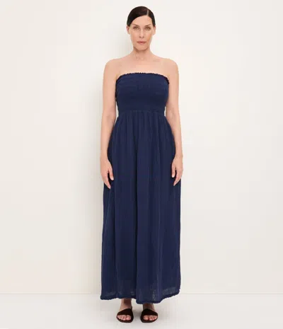 Michael Stars Bahia Smocked Dress In Blue
