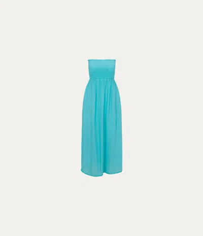 Michael Stars Bahia Smocked Dress In Blue