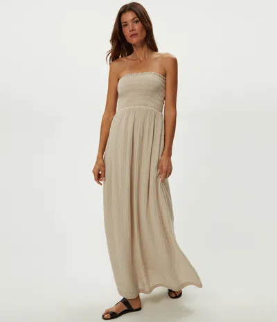 Michael Stars Bahia Smocked Dress In Neutral