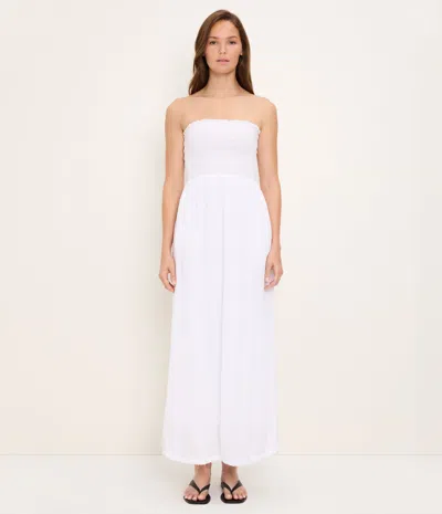 Michael Stars Bahia Smocked Dress In White
