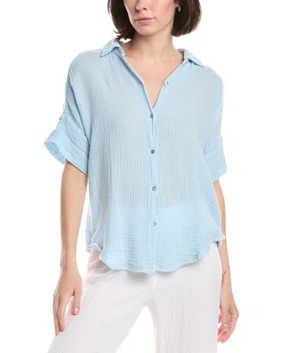 Michael Stars Bailey Button-down Shirt In Blue