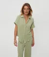 MICHAEL STARS BAILEY GAUZE BUTTON DOWN SHIRT