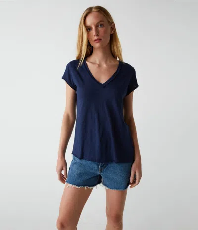 Michael Stars Baxter V-neck Tee In Dark Orange Peel