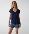 Michael Stars Baxter V-neck Tee In Nocturnal