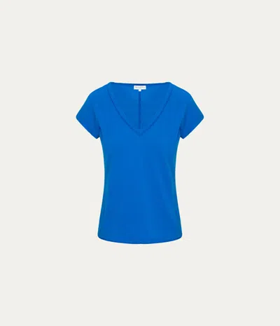 Michael Stars Baxter V-neck Tee In Blue