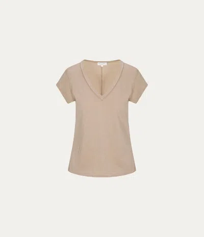 Michael Stars Baxter V-neck Tee In Brown