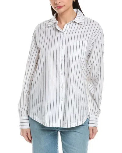 Michael Stars Beau Oversized Button Shirt In White