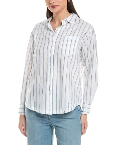 Michael Stars Beau Oversized Button Shirt In White