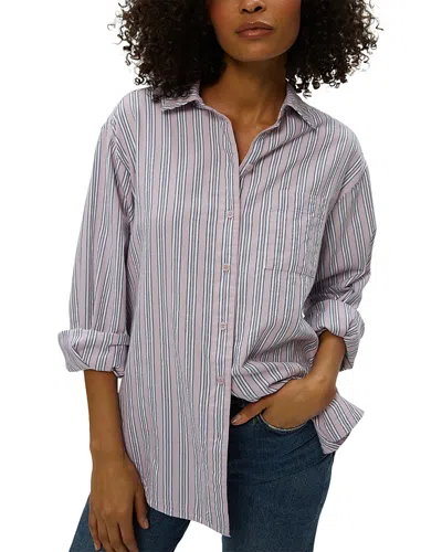 Michael Stars Beau Oversized Shirt In Sachet Stripe