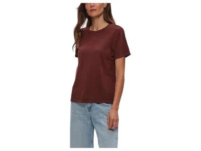 Michael Stars Becca Short Sleeve Crew Neck T-shirts In Brown
