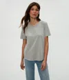 Michael Stars Becca Tee In Heather Grey