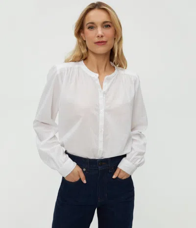 Michael Stars Bethel Button Down Shirt In White