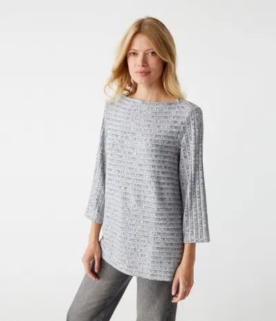Michael Stars Bibi Boat Neck Top In Black Marl