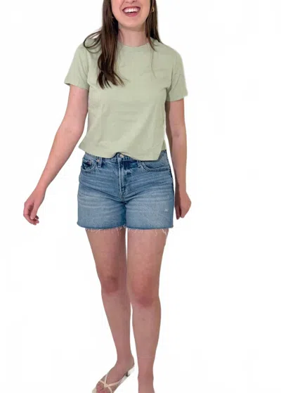 Michael Stars Blake Crewneck Tee In Seacrest In Green