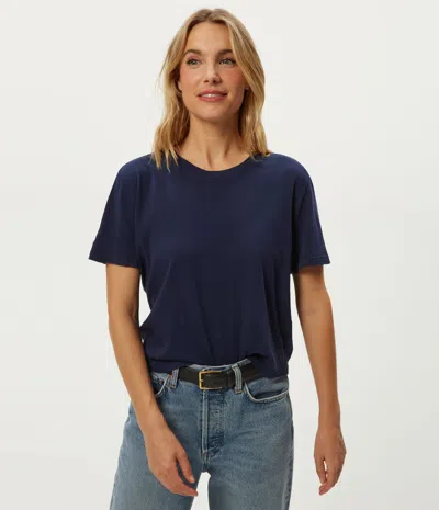 Michael Stars Blake Cropped Tee In Black