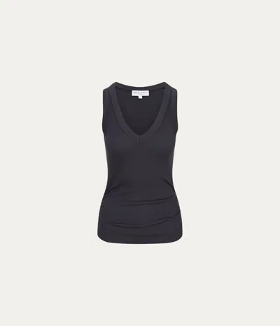 Michael Stars Blanche Ribbed Tank In Brown
