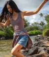 Michael Stars Blanche Ribbed Tank In Cobblestone