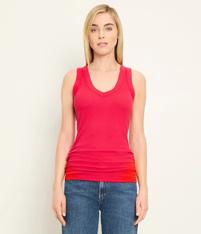Michael Stars Blanche Ribbed Tank In Orange
