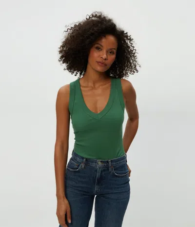 Michael Stars Blanche Ribbed Tank In Palm