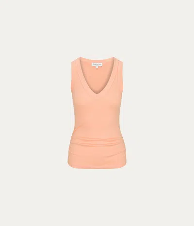 Michael Stars Blanche Ribbed Tank In Red