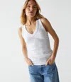 Michael Stars Blanche Ribbed Tank In Ultraviolet