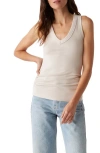 Michael Stars Blanche Side Ruched Tank In Cement