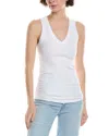 Michael Stars Blanche Ruched Side Top In White