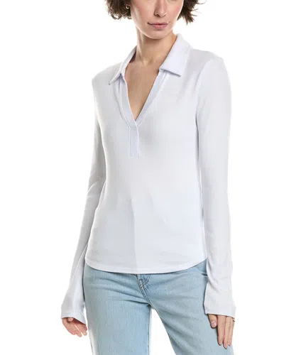 Michael Stars Bleu Polo Shirt In White