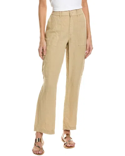 Michael Stars Bobbi Linen High Rise Cargo Pant In Beige