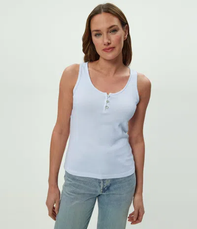 Michael Stars Brandy Henley Tank In Blue