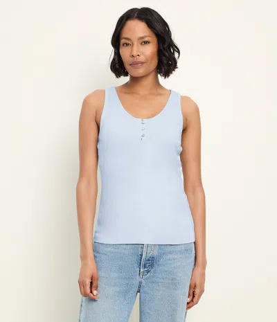 Michael Stars Brandy Henley Tank In Blue
