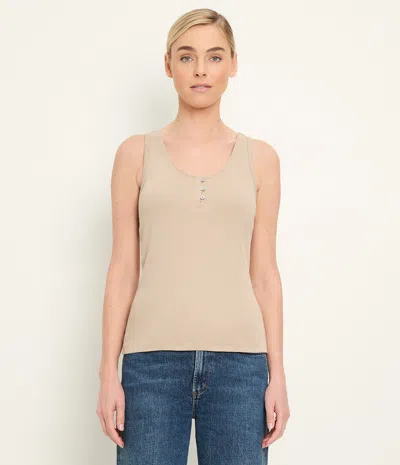 Michael Stars Brandy Henley Tank In Brown