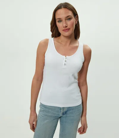 Michael Stars Brandy Henley Tank In White