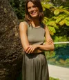 Michael Stars Bridgette Midi Dress In Olive