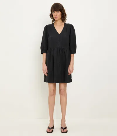 Michael Stars Brielle Linen Mini Dress In Blue