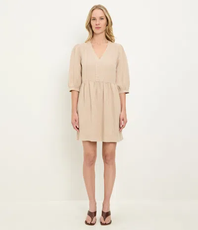 Michael Stars Brielle Linen Mini Dress In Brown