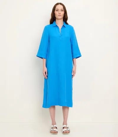 Michael Stars Briony Linen Shirtdress In Blue