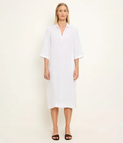 Michael Stars Briony Linen Shirtdress In White