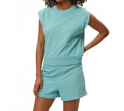 Michael Stars Brooklyn Crew Neck Sweatshirt In Serene In Blue