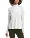 Michael Stars Bruna Rib Mix Mock Neck In White
