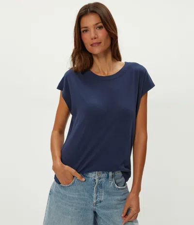 Michael Stars Bryanna Shoulder Tee In Blue