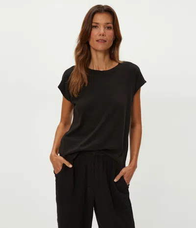 Michael Stars Bryanna Shoulder Tee In Black