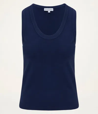 Michael Stars Brynn Scoop Neck Tank In Blue