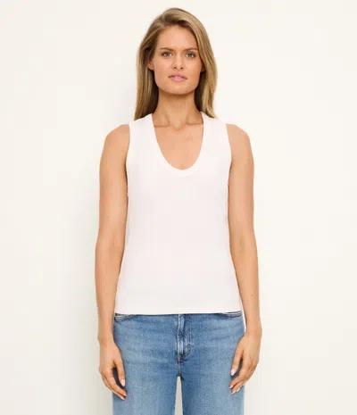 Michael Stars Brynn Scoop Neck Tank In White
