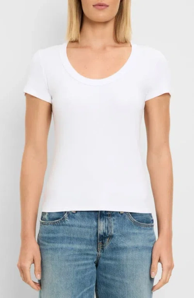 Michael Stars Calla Scoop Neck T-shirt In White