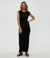 Michael Stars Calliope Power Shoulder Maxi Dress In Palm