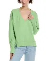 MICHAEL STARS CAMILA V-NECK CROPPED SWEATSHIRT