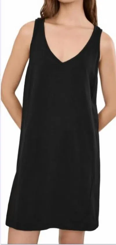 Michael Stars Camilla Tokyo Jersey Scoop Tank Dress In Black