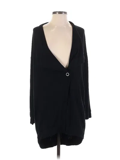 Pre-owned Michael Stars Cardigan Sweater In Black